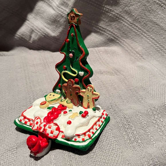 Nostalgic Christmas Polymer Clay Stocking Holder - Christmas Tree Cookie - Picture 2 of 3